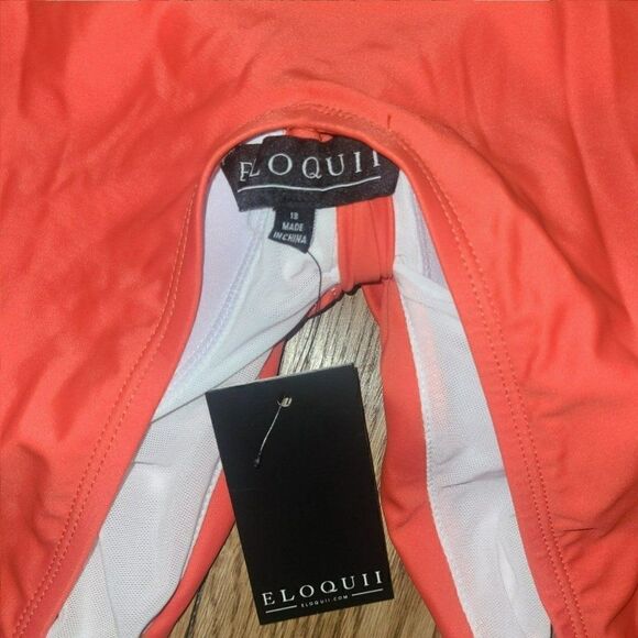 NWT ELOQUII Plus Size High Hip One Piece Swimsuit Size 18 - Picture 4 of 5